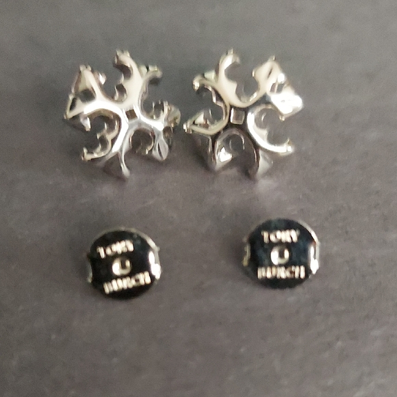 Tory Burch Silver Stud Earrings - Picture 6 of 6